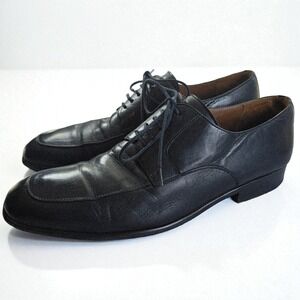 Magnanni‎ Mens Black Leather Lace Up Oxfords Dress Shoes EU 43.5 US 10 M Spain